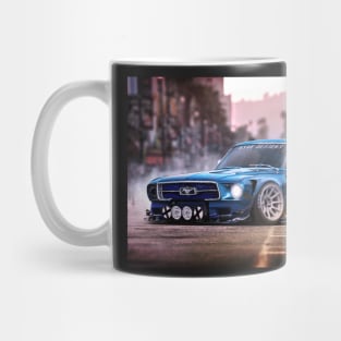 OldSchool mustang stanced artwork, widebody design by ASAKDESIGNS. checkout my store for more creative works Mug